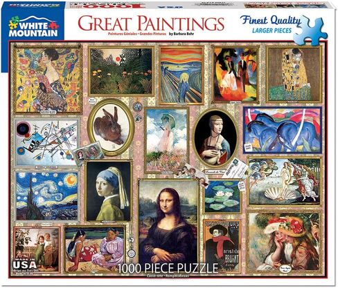 White Mountain Puzzles Great Paintings - 1000 Piece Jigsaw Puzzle in Saudi Arabia