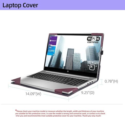 غطاء كمبيوتر محمول لجهاز Hp ProBook 450 G10 G9 G8 2023-2021 / ProBook 455 G10 G9 G8/ 650-G8 / Yoga c740 15.6 بوصة Inspiron 3515 3511 HP Envy X360 15-ed 15-ee 15-ep (15.6 بوصة، رمادي-أسود) ) in Kuwait