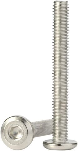 M6-1.0 x 60mm Flat Head Socket Head Screws for for Furniture Chair Table Desk Crib Bed, Stainless Steel 18-8, Bright Finish, Fully Threaded, 15 PCS in Kuwait