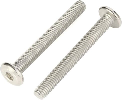 M6-1.0 x 60mm Flat Head Socket Head Screws for for Furniture Chair Table Desk Crib Bed, Stainless Steel 18-8, Bright Finish, Fully Threaded, 15 PCS in Kuwait