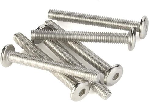 M6-1.0 x 60mm Flat Head Socket Head Screws for for Furniture Chair Table Desk Crib Bed, Stainless Steel 18-8, Bright Finish, Fully Threaded, 15 PCS in Kuwait