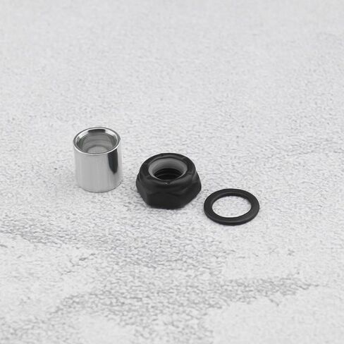 2 Sets Skateboard Truck Rebuild Kit Speed Washers & Bearing Spacers & Lock Nuts for Skateboards/Long Board Trucks (Black & Silver) in Saudi Arabia