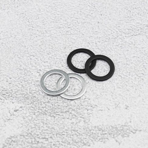 2 Sets Skateboard Truck Rebuild Kit Speed Washers & Bearing Spacers & Lock Nuts for Skateboards/Long Board Trucks (Black & Silver) in Saudi Arabia