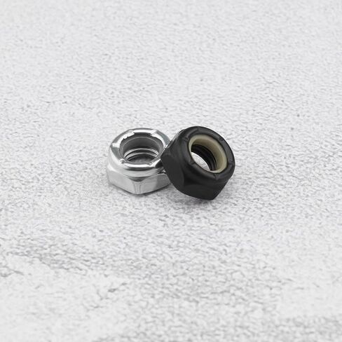 2 Sets Skateboard Truck Rebuild Kit Speed Washers & Bearing Spacers & Lock Nuts for Skateboards/Long Board Trucks (Black & Silver) in Saudi Arabia