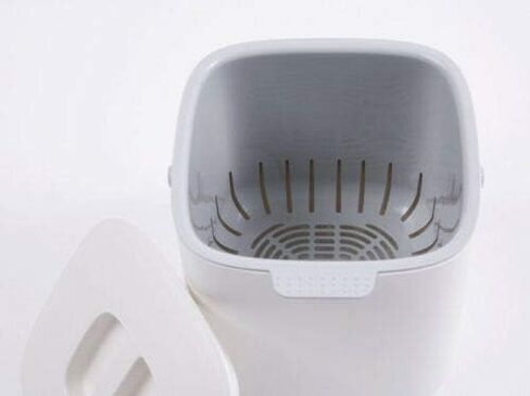 Food Waste Basket Bin W/Handle 2.6L (Dark Gray) in Saudi Arabia