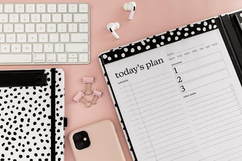 Steel Mill & Co Cute Clipboard Folio with Refillable Lined Notepad and Daily Planner Notepad, Double Notepad Clipboard Folder, 12.25" x 9.25" Padfolio for Work, Rose Floral in Saudi Arabia