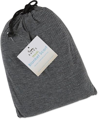 بوكي وشاح بطانية، مخطط رمادي داكن، مقاس واحد، (5814) in Kuwait