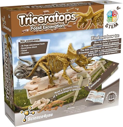 Science4you T Rex Fossil Digging Kit for Kids - T Rex Dinosaurs for Kids, Excavate and Assemble 15 Pieces, Digging Kit for Kids + Dino Toys and Games for Kids, Gifts for 6+ Year Old Boys and Girls in Kuwait