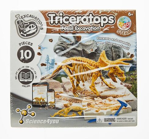 Science4you T Rex Fossil Digging Kit for Kids - T Rex Dinosaurs for Kids, Excavate and Assemble 15 Pieces, Digging Kit for Kids + Dino Toys and Games for Kids, Gifts for 6+ Year Old Boys and Girls in Kuwait
