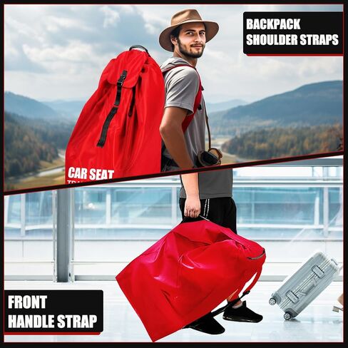 حقيبة سفر لمقعد السيارة للطائرة، حقائب كبيرة لمقعد السيارة للسفر الجوي مع أشرطة مبطنة، حقيبة تخزين/حقيبة ظهر لفحص البوابة لمطار مقعد السيارة، غطاء مقعد السيارة للسفر - أساسيات سفر الطفل للطيران in Kuwait