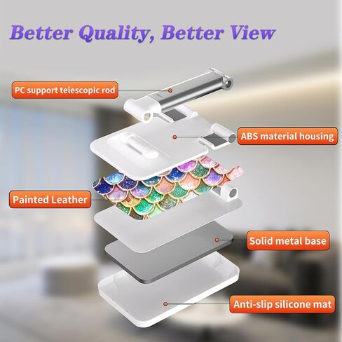 Foldable Cell Phone Stand for Desk, Angle Height Adjustable Phone Stand Holder for Desk/ipad, Compatible for iPhone Samsung and Other Smart Phones Desk Accessories Phone Holder，Baby Sloth in Saudi Arabia