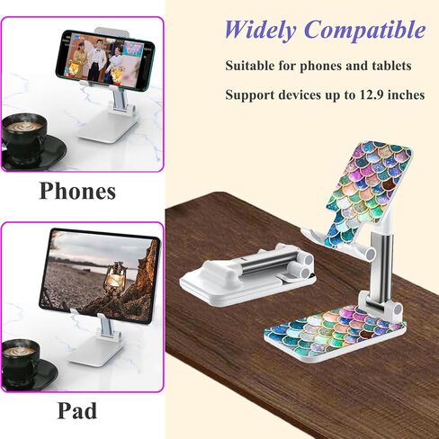 Foldable Cell Phone Stand for Desk, Angle Height Adjustable Phone Stand Holder for Desk/ipad, Compatible for iPhone Samsung and Other Smart Phones Desk Accessories Phone Holder，Baby Sloth in Saudi Arabia