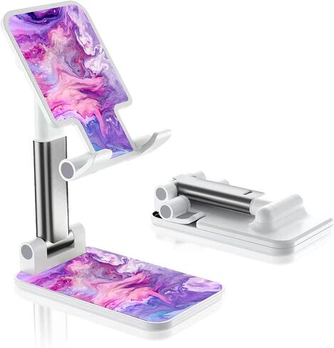 Foldable Cell Phone Stand for Desk, Angle Height Adjustable Phone Stand Holder for Desk/ipad, Compatible for iPhone Samsung and Other Smart Phones Desk Accessories Phone Holder，Baby Sloth in Saudi Arabia