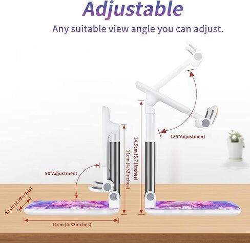 Foldable Cell Phone Stand for Desk, Angle Height Adjustable Phone Stand Holder for Desk/ipad, Compatible for iPhone Samsung and Other Smart Phones Desk Accessories Phone Holder，Baby Sloth in Saudi Arabia
