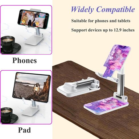 Foldable Cell Phone Stand for Desk, Angle Height Adjustable Phone Stand Holder for Desk/ipad, Compatible for iPhone Samsung and Other Smart Phones Desk Accessories Phone Holder，Baby Sloth in Saudi Arabia