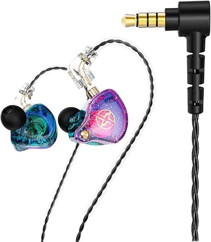 DX2 in-Ear Earphone HiFi in-Ear Earphone Earbud with New 10mm Composite Magnetic Dynamic Driver in Ear Monitor Earbuds(No Mic,Purple) in Kuwait
