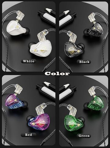 DX2 in-Ear Earphone HiFi in-Ear Earphone Earbud with New 10mm Composite Magnetic Dynamic Driver in Ear Monitor Earbuds(No Mic,Purple) in Kuwait