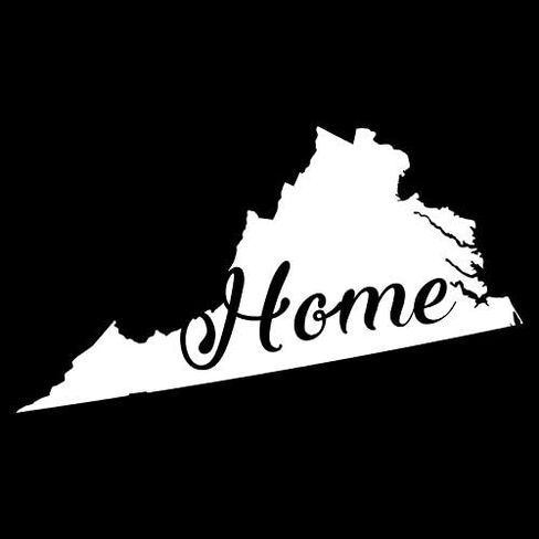 Virginia Home State Vinyl Decal Sticker | Cars Trucks Vans Walls Windows Laptops Cups | White | 5.5 X 3.1 | KCD1957 in Saudi Arabia