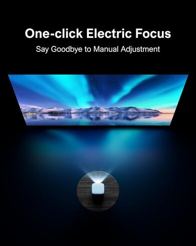 ULTIMEA Portable Mini Projector, 2K Decoding 300 ANSI Lumens, Full HD Movie Projector with Upgraded 5G/2.4G WiFi and Bluetooth, Electric Focus Compatible with iOS Android Phone /TV Stick Apollo P10 in Saudi Arabia