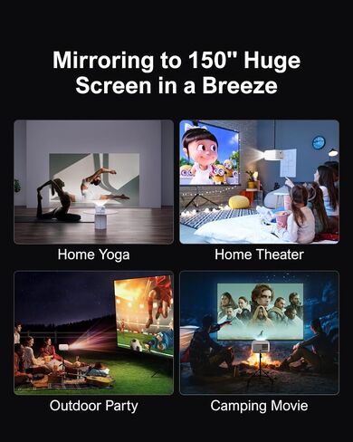 ULTIMEA Portable Mini Projector, 2K Decoding 300 ANSI Lumens, Full HD Movie Projector with Upgraded 5G/2.4G WiFi and Bluetooth, Electric Focus Compatible with iOS Android Phone /TV Stick Apollo P10 in Saudi Arabia