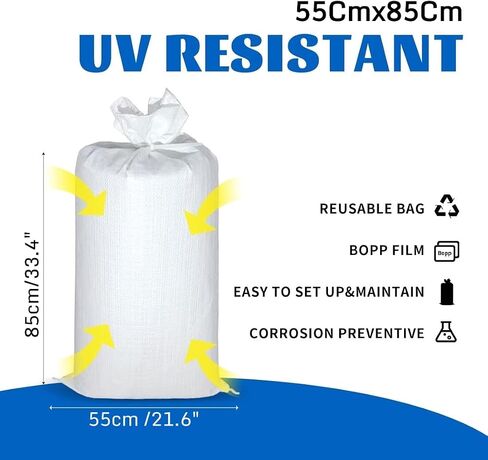 Heavy Duty Sandbags Woven Polypropylene Sand bags UV Protection Empty sandbag 10 Packs 21.6" x 33.4" Sand Bags Flood Protection Flood Barrier Quick in Saudi Arabia