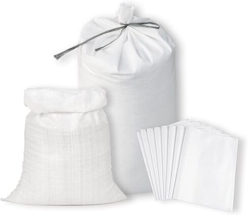 Heavy Duty Sandbags Woven Polypropylene Sand bags UV Protection Empty sandbag 10 Packs 21.6" x 33.4" Sand Bags Flood Protection Flood Barrier Quick in Saudi Arabia