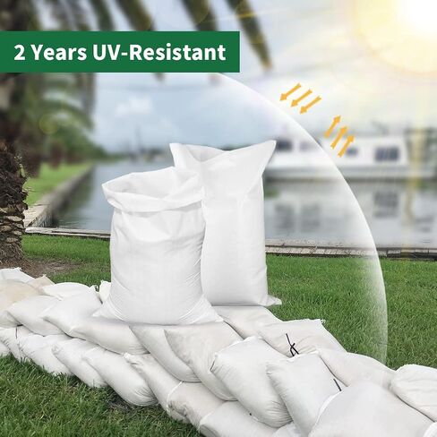 Heavy Duty Sandbags Woven Polypropylene Sand bags UV Protection Empty sandbag 10 Packs 21.6" x 33.4" Sand Bags Flood Protection Flood Barrier Quick in Saudi Arabia