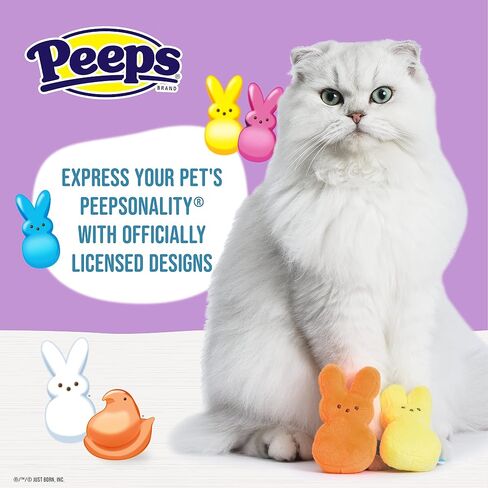 Peeps Bunnies Plush Catnip Cat Toys in Pink and Blue, 4"- 2 Count | Small Cat Toy Set with 2 Cat Toys | Catnip Cat Toys Plush Cat Toys from Peeps Marshmallow Candy Brand in Saudi Arabia