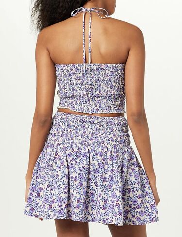 The Drop Women's Rosita Cropped Smocked Halter Top in Saudi Arabia