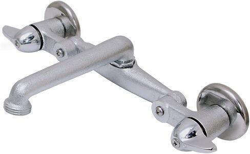 EZ-FLO Two-Handle Wall Mount Faucet, 6 Inch Spout, Chrome, 10153 in Saudi Arabia