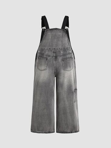 بذلة CIDER النسائية ذات جيب واسع الساق من الدنيم مقاس كبير in Kuwait