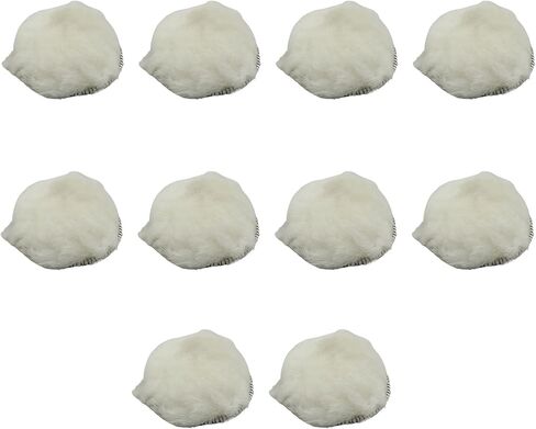 10 Pcs Wool Polishing Pad 3 Inch/75mm Wool Cutting Pads with Hook and Loop Buffing Pad for Drill Polishing Pad for Car Glass Furniture in Saudi Arabia