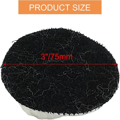 10 Pcs Wool Polishing Pad 3 Inch/75mm Wool Cutting Pads with Hook and Loop Buffing Pad for Drill Polishing Pad for Car Glass Furniture in Saudi Arabia