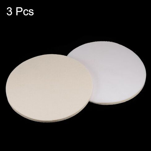 3pcs Wool Felt Polishing Pads, 6 inch Buffing Wheel Polish Pad Flocking Hook & Loop Back for Car Glass Plastic Metal Stone in Saudi Arabia