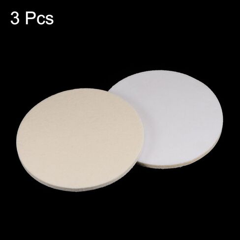 3pcs Wool Felt Polishing Pads, 6 inch Buffing Wheel Polish Pad Flocking Hook & Loop Back for Car Glass Plastic Metal Stone in Saudi Arabia