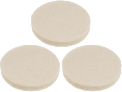 3pcs Wool Felt Polishing Pads, 6 inch Buffing Wheel Polish Pad Flocking Hook & Loop Back for Car Glass Plastic Metal Stone in Saudi Arabia
