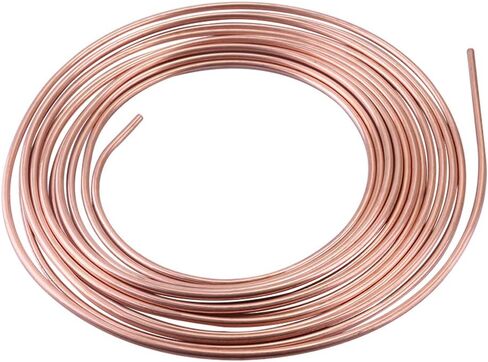 Brake Line Kit 25 ft 3/16 OD Flexible Copper Tube Roll 3/16" x 25' with 16 Fittings in Saudi Arabia