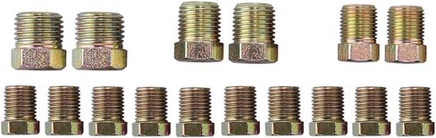 Brake Line Kit 25 ft 3/16 OD Flexible Copper Tube Roll 3/16" x 25' with 16 Fittings in Saudi Arabia