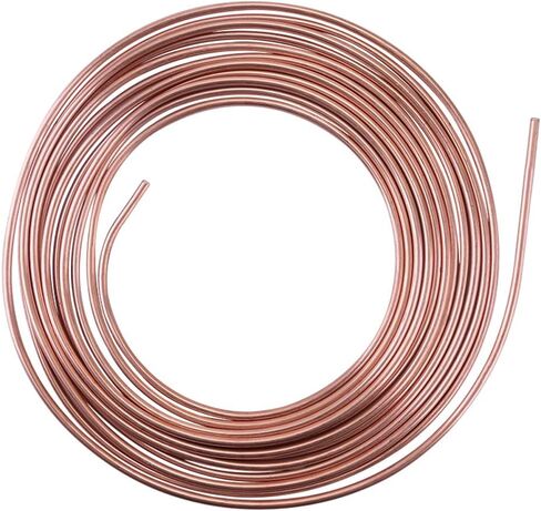 Brake Line Kit 25 ft 3/16 OD Flexible Copper Tube Roll 3/16" x 25' with 16 Fittings in Saudi Arabia