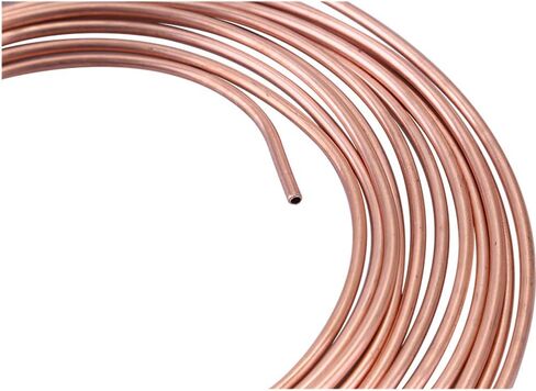 Brake Line Kit 25 ft 3/16 OD Flexible Copper Tube Roll 3/16" x 25' with 16 Fittings in Saudi Arabia