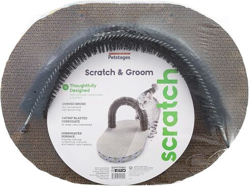 Catstages Bowl Track Scratcher Cat Ball Track Scratcher and Lougner, Multicolored in Saudi Arabia