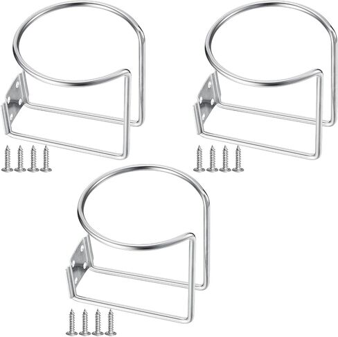 Shimeyao Stainless Steel Boat Ring Cup Drink Holder Wall Mounted Cup Drink Holders Bottle Universal Cup Holders for Boat Marine Yacht Truck Rv Car Trailer Hardware Accessories (3 Pcs) in Saudi Arabia