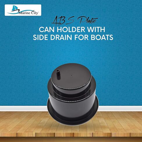 MARINE CITY Black ABS Plastic Cup Drink Can Holder with Side Drain for Boats – Yachts – RVs – Caravans – Cars – Game Tables (Pack of 1) in Saudi Arabia