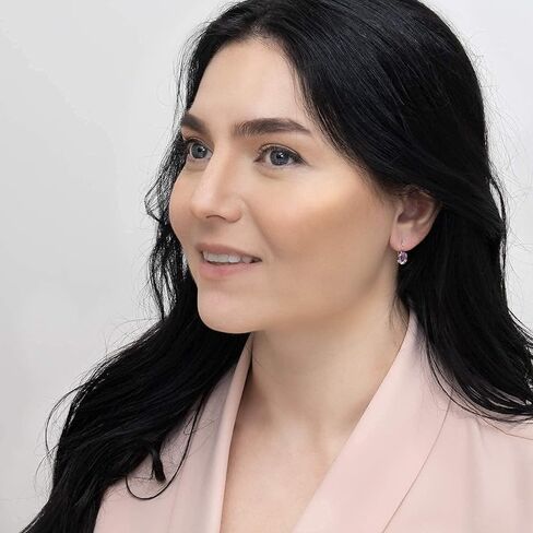 أقراط جمشت من الذهب عيار 14 قيراط - أقراط متدلية أنيقة من الذهب الأصفر الخالص عيار 14 قيراط، حجر ميلاد فبراير بيضاوي الشكل بيضاوي الشكل، الحد الأدنى 6 × 8 مم جمشت أصلي أرجواني، هدية مجوهرات مصنوعة يدويًا من الأحجار الكريمة الطبيعية in Kuwait