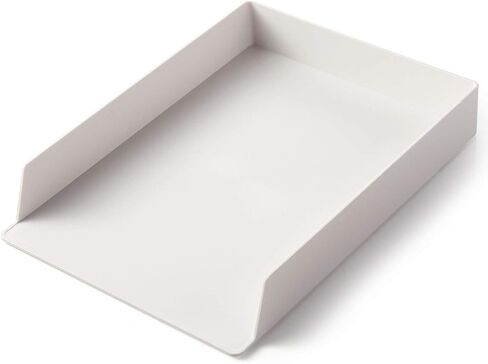 Plastic Desk Organizer Accessories, Stackable Paper Letter Tray 2-Piece, for Home or Office Use. (Cream White - 2 Letter Tray) in Saudi Arabia
