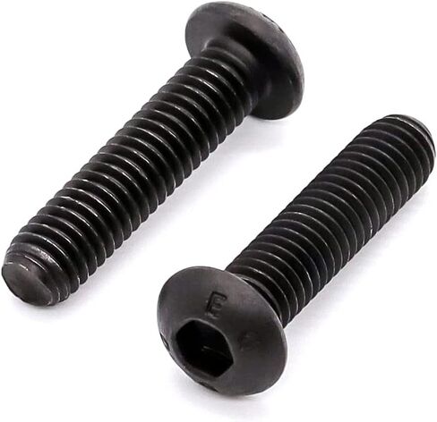 Glvaner M4-0.7 x 45mm (50 pcs) Button Head Socket Cap Screws Bolts, Black Oxide Finish, 10.9 Grade Alloy Steel, Full Thread, Allen Hex Drive in Saudi Arabia