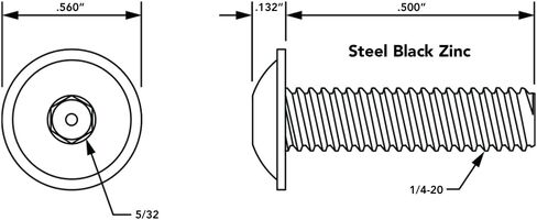 8020, 3342, 10 Series, 1/4-20 x 0.5 Inch 1/2 Inch Flanged Button Head Socket Cap Screw (FBHSCS) (25 Pack) Bolt Hardware Pack for 8020 Aluminum Extrusions in Saudi Arabia