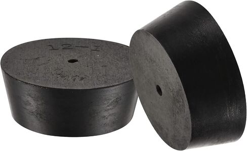 MECCANIXITY Rubber Tapered Plug 27mm to 34mm with Hole Test Tubes Bungs Stopper Black for Lab Home 3 Pieces in Saudi Arabia