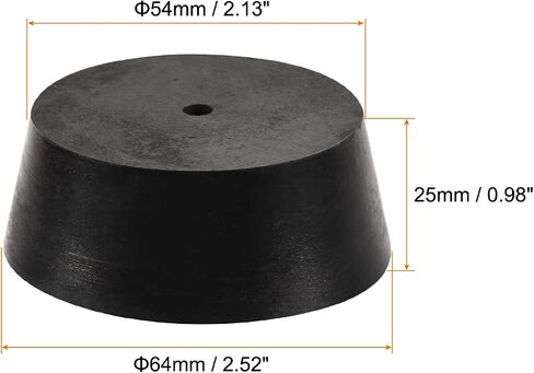 MECCANIXITY Rubber Tapered Plug 27mm to 34mm with Hole Test Tubes Bungs Stopper Black for Lab Home 3 Pieces in Saudi Arabia