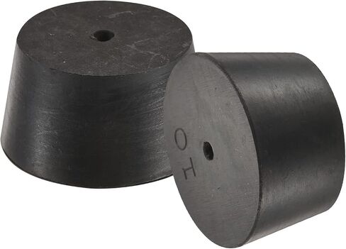 MECCANIXITY Rubber Tapered Plug 27mm to 34mm with Hole Test Tubes Bungs Stopper Black for Lab Home 3 Pieces in Saudi Arabia